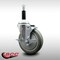 Service Caster 5'' SS Gray Poly Swivel 7/8'' Expanding Stem Caster with Brake SCC-SSEX20S514-PPUB-TLB-78 - alternate 3